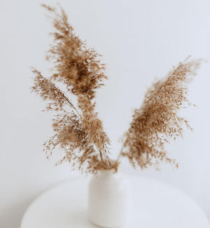 17-inch 30pcs Pampas Grass Decor, Boho Neutral Home Decor, Dried Flowers for Wedding Floral Arrangements Wall Farmhouse Bathroom Table Decor