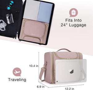 Travel Toiletry Bag for Women, Hanging Toiletry Bag Large Capacity Cosmetic Makeup Bag, pink