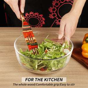 Pakkawood Kitchen Cooking Utensils Set