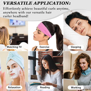 No Heat Curling Rod Headband, Non Heat Overnight Hair Curler Headband, 70" Long