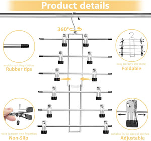 Closet Organizers and Storage-Hanging Closet Organizer-6 Tier, 2 Pack