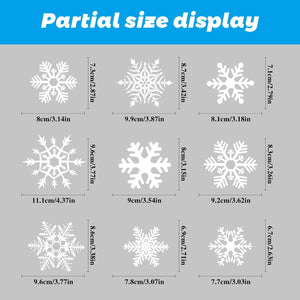 Reusable Double Sided Christmas Window Cling White Snowflake Sticker Decal