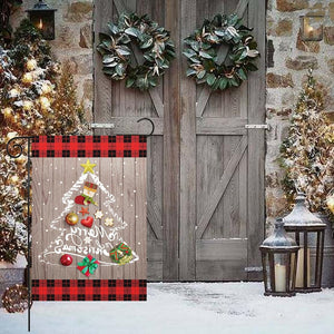 12X18 Inch Double Sided Linen Garden Flag Decor for Christmas