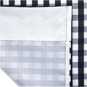 3 Piece Kitchen Curtains and Valances Set for Windows, Love Family, Laugh, Live (Black and White)