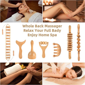 7 Pack Wood Therapy Massage Tools, Lymphatic Drainage Massager