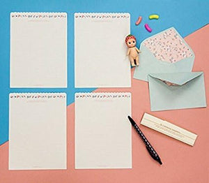 32 Cute Kawaii Lovely Special Design Writing Stationery Paper with 16 Envelope - 32 Letter paper (7.1x5.2 inch)