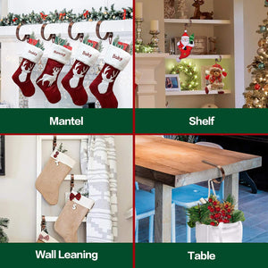 Christmas Stocking Holders for Mantle Set 4,Lightweight Stocking Holder No-Slip Stocking Hangers