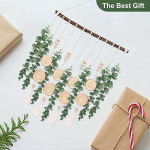 Artificial Eucalyptus Wall Hanging Decor-19 Inch Fake Greenery Leaves Stems Wall Hanging Plants Decor