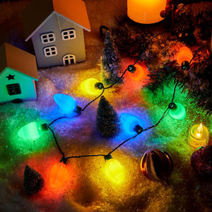 1 Pack Christmas Necklace LED Light Up Bulb Necklace 9 Bulbs LED Necklaces Holiday Necklace Costume Accessories