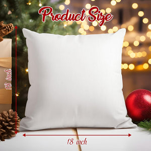 Red Christmas Pillow Covers 18x18 Set of 4 Christmas Decorations Winter Holiday Decor Throw Cushion Case