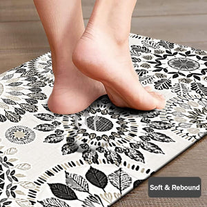 Cushioned Anti Fatigue Kitchen Rug Set, 2 Pieces Non Slip Waterproof Kitchen Mats for Floor, Multicolor