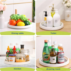 Set of 4, 10 Inch Non-Skid Lazy Susan Organizer for Cabinet, Pantry Organization