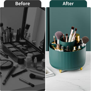 360° Rotate Makeup Brush Holder Organizer, Makeup Organizers Countertop