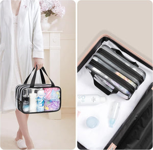 Clear Toiletry Bag for Women Men, Waterproof Travel Bag for Toiletries