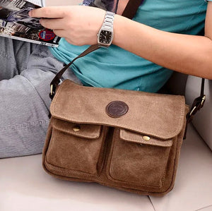 Men's Canvas Cross Body Bag Messenger Shoulder Book Bags School Satchel Vintage