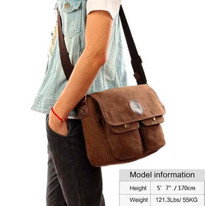 Men's Canvas Cross Body Bag Messenger Shoulder Book Bags School Satchel Vintage