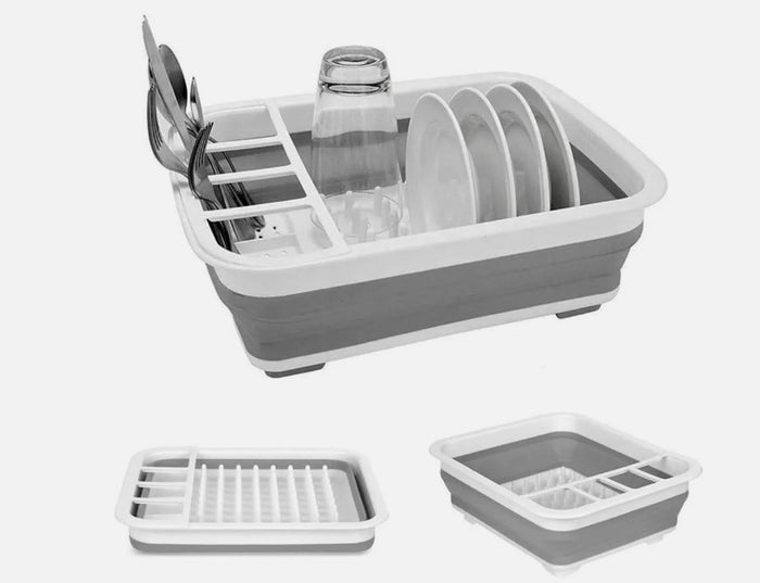 Collapsible Dish Drying Rack Drainer Dinnerware Holder Sink Organizer Kitchen