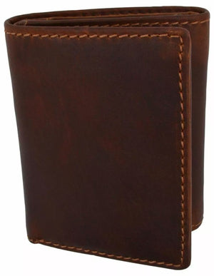 Mens RFID Blocking Hunter Leather Credit Card ID Trifold Wallet