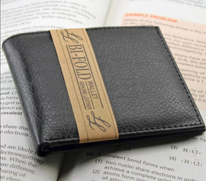 Mens Bifold Genuine Leather Wallet Multi Credit Card ID License Slim Black