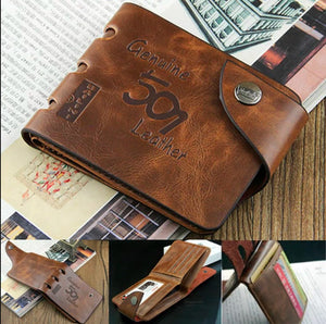 Mens Bilfold PU Leather Wallet Credit ID Card Holder Pocket Coin Clutch Purse