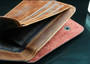 Mens Bilfold PU Leather Wallet Credit ID Card Holder Pocket Coin Clutch Purse