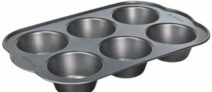 6 Cups Non Stick Aluminum Muffin Pan For Large Muffins