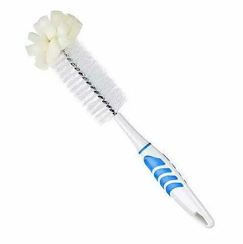 12" Baby Bottle Brush With Sponge Scrubbing Tip, BPA - Free