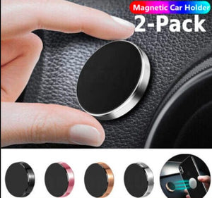 2-Pack Magnetic Universal Car Mount Holder For Cell Phone Samsung Galaxy iPhone, Black