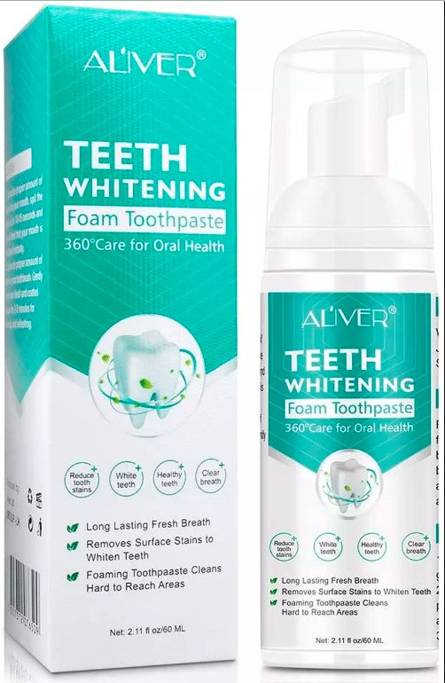 Teeth Whitening Toothpaste Foam Natural Ingredients Baking Soda for Cleaning Tee
