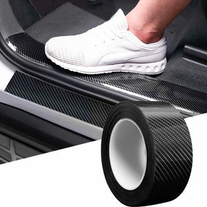 10ft Car Door Protector Sill Scuff Cover Sticker Antiscratch Carbon Fiber Strip