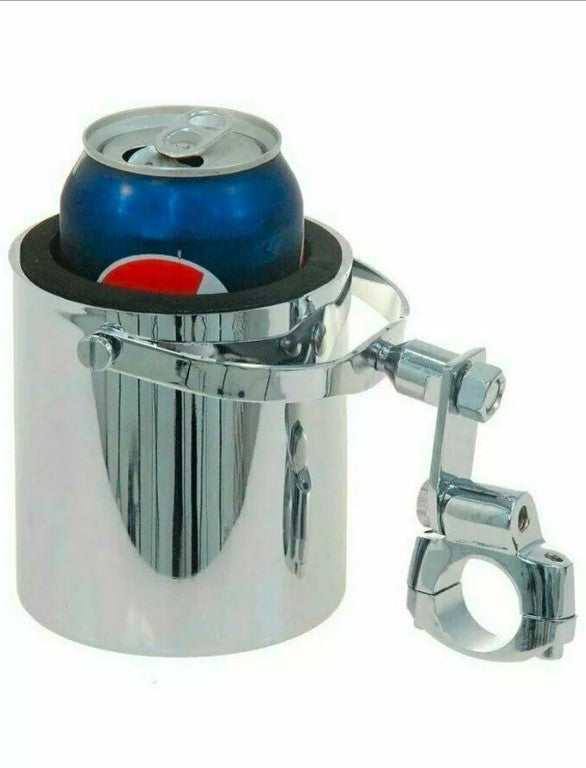 Motorcycle Cup Holder Chrome Handlebar Drink Holder for Harley Universal