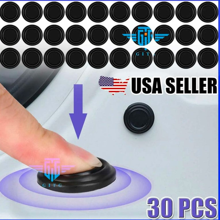 30Pcs Car Door Anti-Shock Absorbing Silicone Pad Auto Absorbing Silent-Gasket