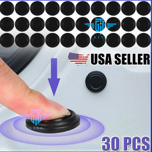 30Pcs Car Door Anti-Shock Absorbing Silicone Pad Auto Absorbing Silent-Gasket