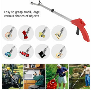 32'' Grabber Pick Up Reaching Tool Hand Grip Reacher Heavy Duty Aid Trash Cans