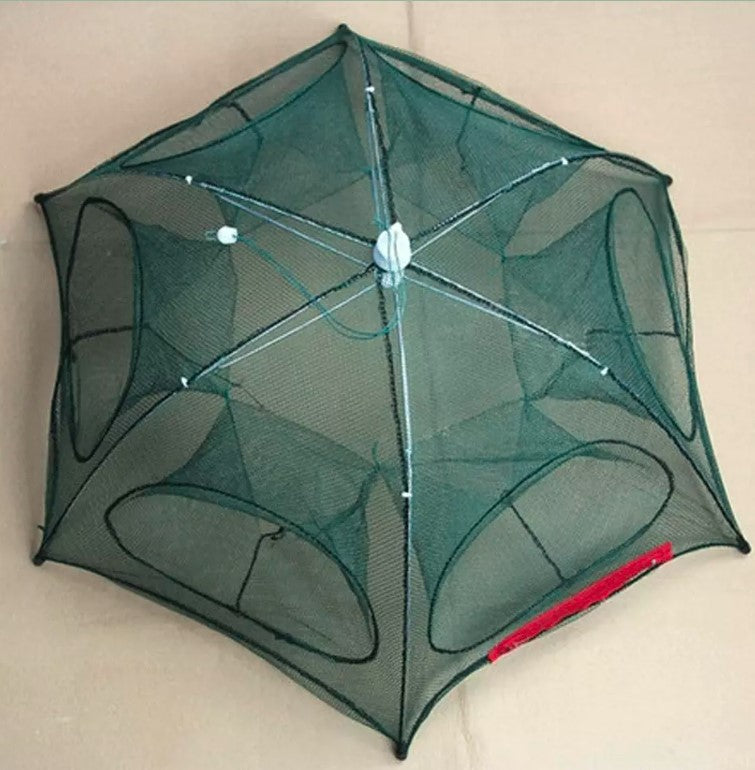 Fishing Bait Trap Crab Net Crawdad Shrimp Cast Dip Cage Fish Minnow Foldable