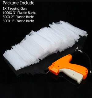 Garment CLOTHING PRICE LABEL TAGGING TAG TAGGER GUN WITH 2000 BARBS 1 Needle