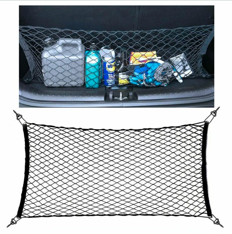 Trunk CARGO NET Car Nylon Elastic Mesh Organizer Truck SUV Universal 4 Hook Rear