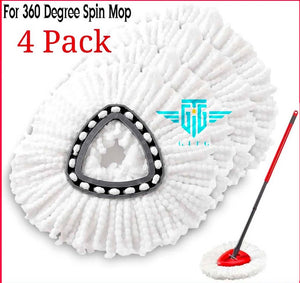 4pcs Replacement Microfiber Mop Head Easy Clean Wring Refill For O-Cedar Spin Mop