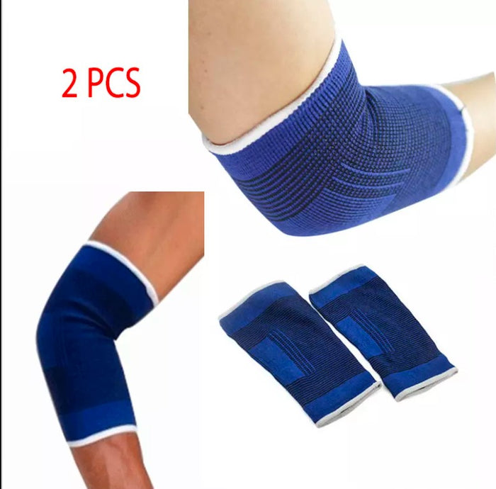 2 ELBOW Sleeve Brace Wrap Support Tennis Elastic Compression Sports Pain Relief