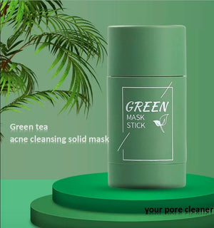 3PCS Green Tea Mask Stick Facial Cleansing Oil Acne Blackhead Control Deep Clean