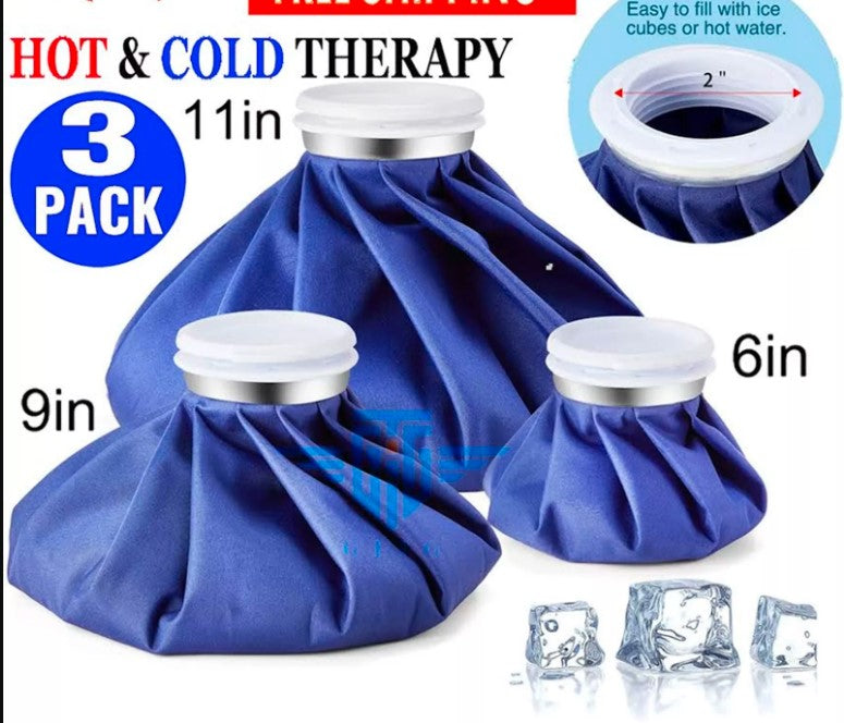 3pcs Ice Bags Packs Knee Neck Reusable Cold Relief Pain Headache Sport