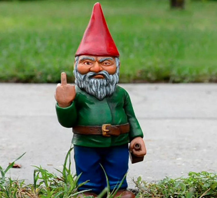Naughty Garden Gnome Lawn Ornament Funny Finger Dwarfs For Indoor Outdoor,12cm
