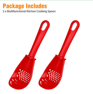 2pcs Cooking Spoon Skimmer Scoop Colander Kitchen Utensils Heat Resistant Gadget