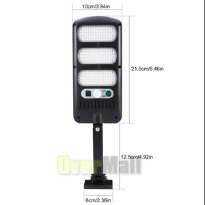Solar LED Street Light Motion Sensor Remote Control Wall Flood Yard Outdoor Lamp