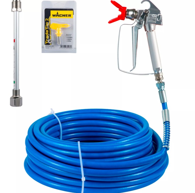 Airless Paint Spray Hose Kit 50ft 1/4" Swivel Joint 3600psi with 517 Tip