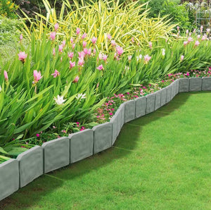 20pcs Home Garden Border Edging Plastic Fence Panel Stone Lawn Yard Flower Bed