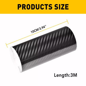 10FT Door Antiscratch Protector Sticker Sill Scuff Cover 5D Carbon Fiber Strip