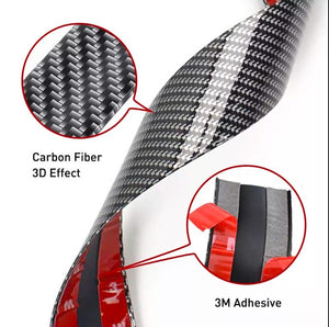 2M Carbon Fiber Car Door Plate Sill Anti Scratch Sticker Scuff Cover Accessories