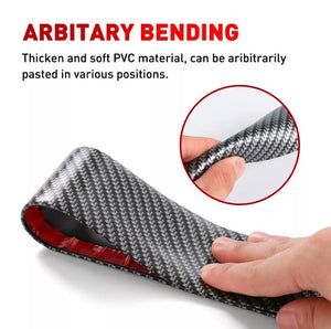 2M Carbon Fiber Car Door Plate Sill Anti Scratch Sticker Scuff Cover Accessories