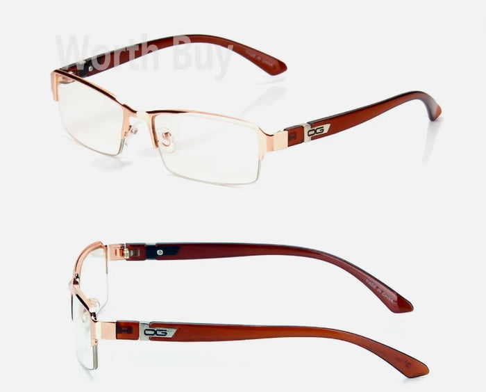 WB Mens Womens Clear Lens Frame Glasses Designer Fashion Optical RX Half Rim